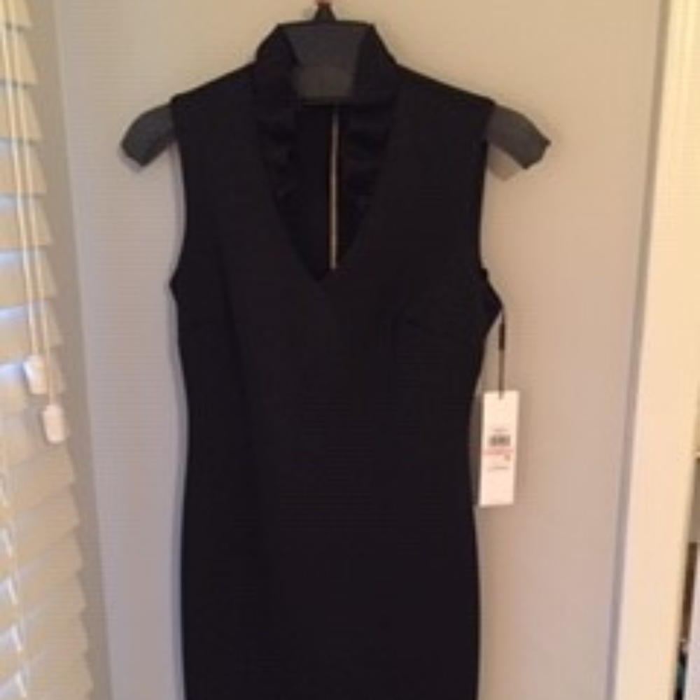 Calvin Klein Ruffle Neck Dress